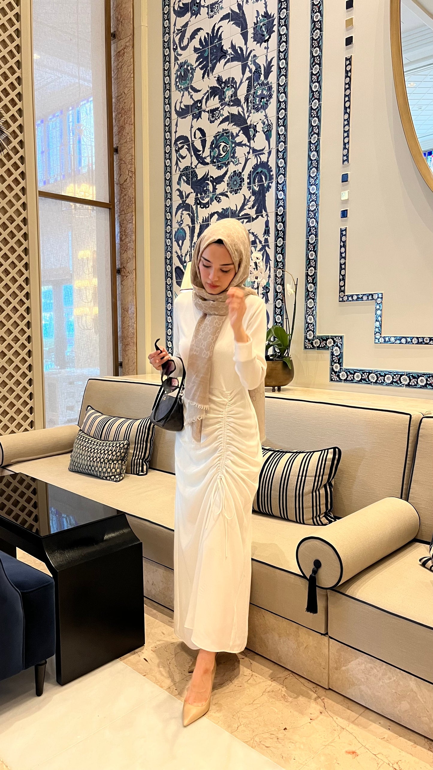 Ecru Swan Dress