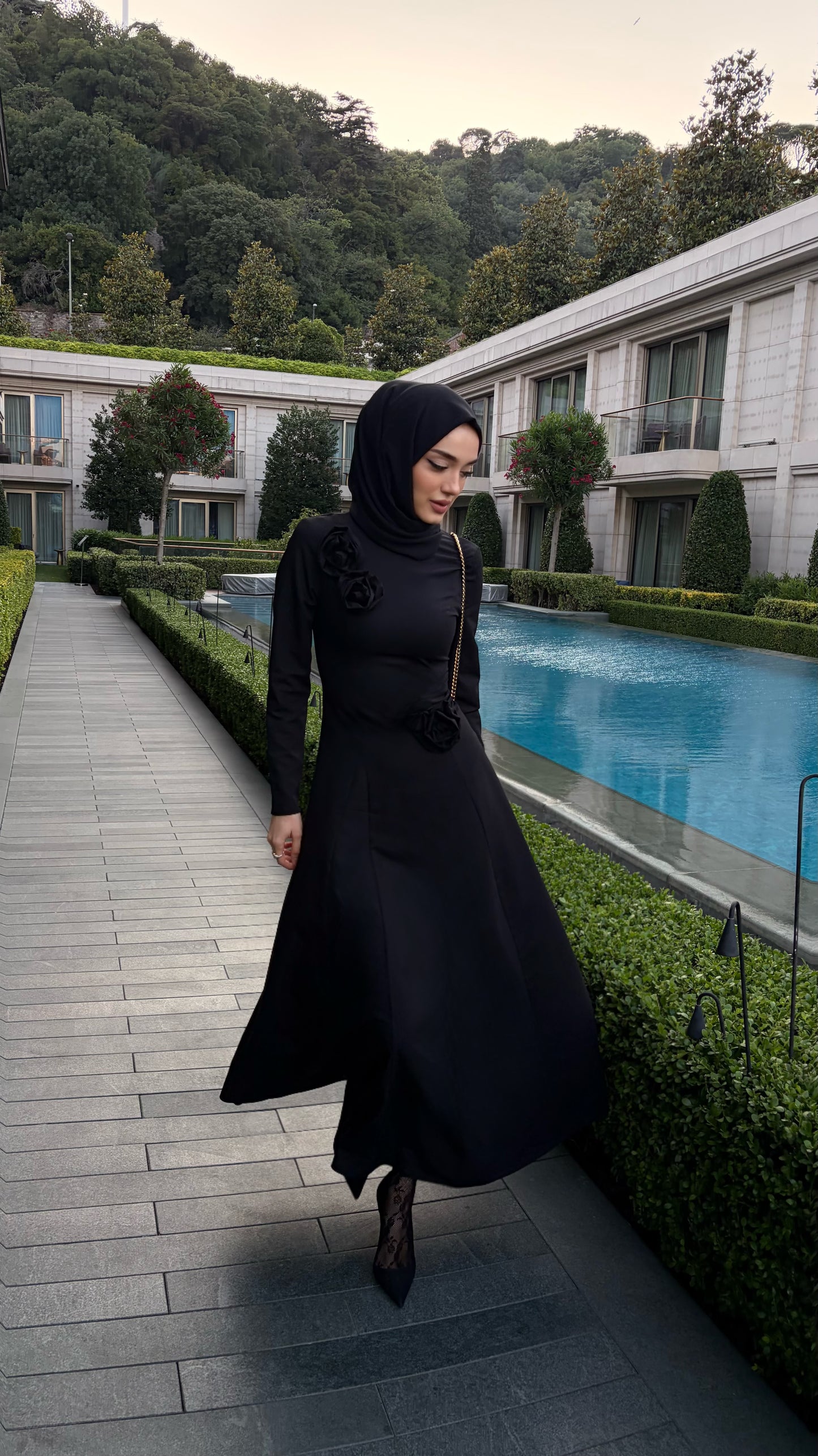 Black Roselle Dress