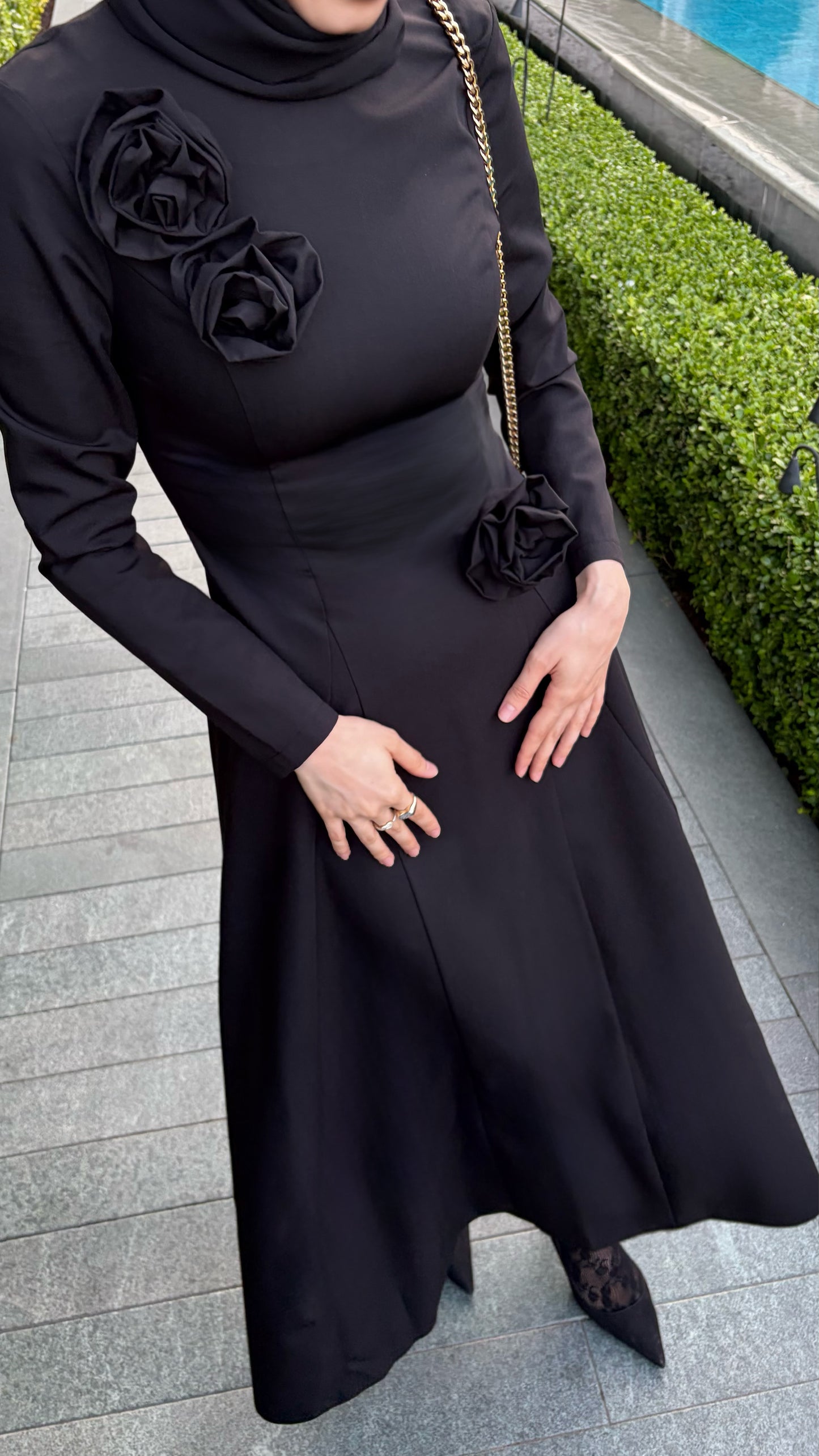 Black Roselle Dress