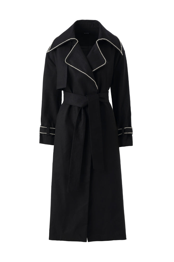 Taş İşlemeli Trençkot