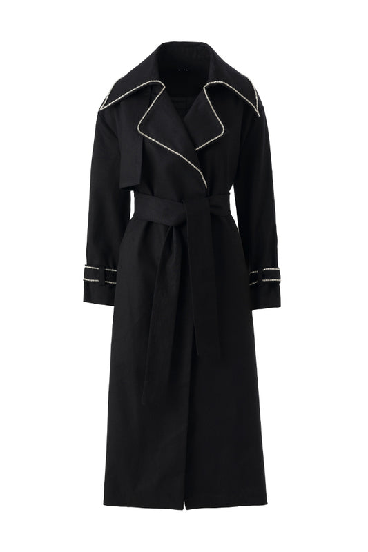 Taş İşlemeli Trençkot